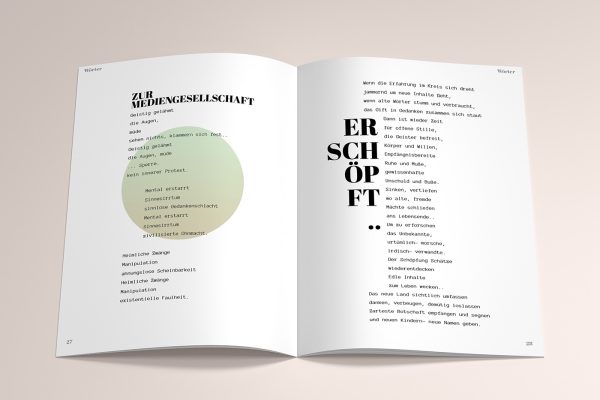 A4 Brochure Mockup Publikation Design Gedichtband Poesie Lounge