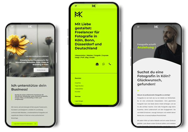 Mobile Website Design Ganzheitliches spirituelles Webdesign für Coaches, Heilpraktiker und Schamanen