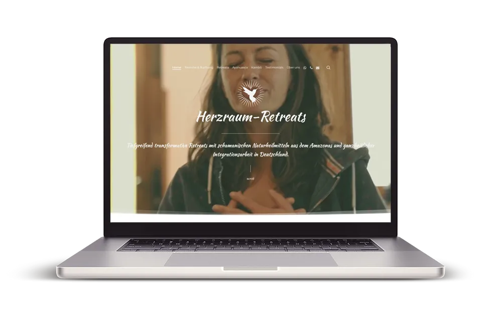 Webdesign und Homepage sowie Branding für Retreats