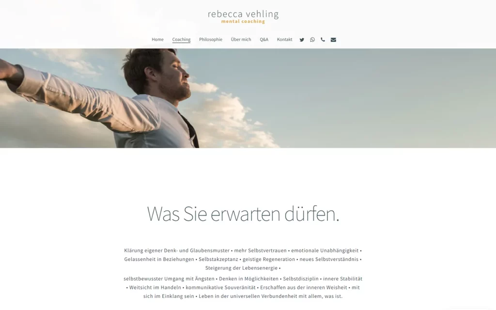 Webdesign Homepage Mental Coach