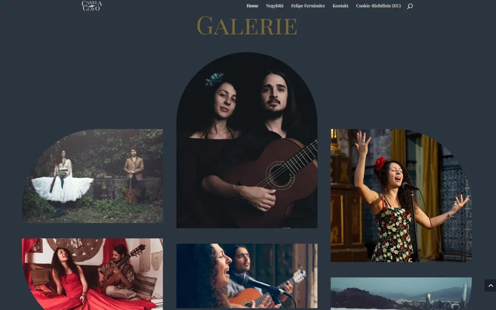 Webdesign und Branding für Musiker Canela i Clavo