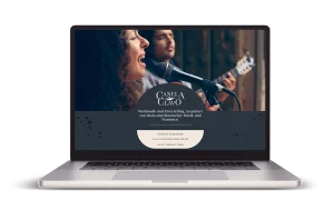Webdesign und Branding für Musiker Canela i Clavo Webdesign und Branding für Musiker Canela i Clavo