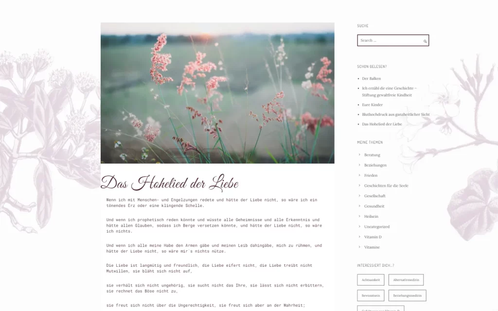 Webseite Homepage für ganzheitliche Arztin Heiler