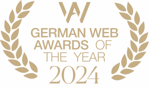 GWA_Siegel2_Gold German Web Awards Winner 2024 Cela design