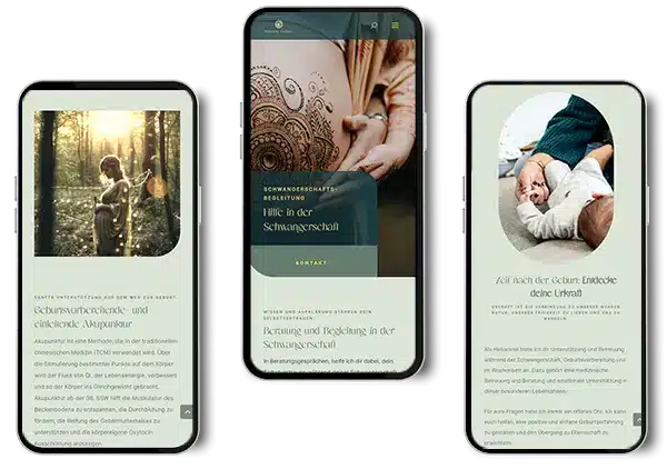 Hebamme Bruehl Website Branding mobile -Design