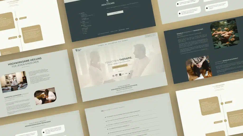 Emotionales Webdesign für therapeutische Harmonisches Webdesign für Therapeuten