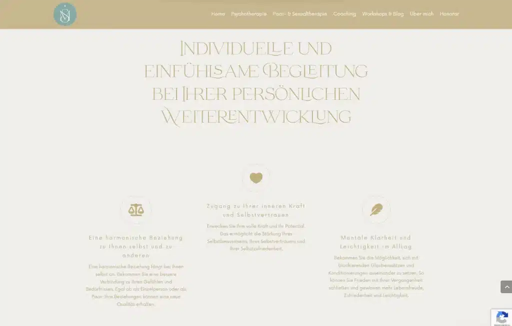 Websitedesign für Psychotherapeutin