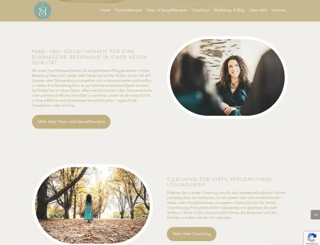 Inspiration Webdesign für Psychotherapeutin
