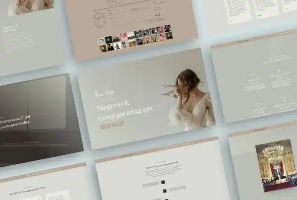 WordPress Website erstellen lassen Elegantes Webdesign einer Sängerin Inspiration