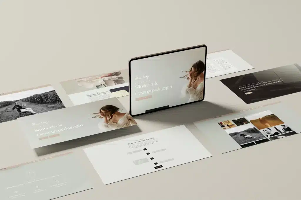 Elegantes Webdesign fuer Saengerin - Ganzheitliches Design für bewusste Marken holistisches branding und webdesign WordPress Website erstellen lassen