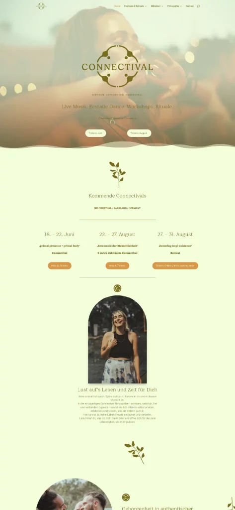 WordPress Website erstellen lassen Webdesign (1) WordPress Webseite erstellen lassen Festival Retreats