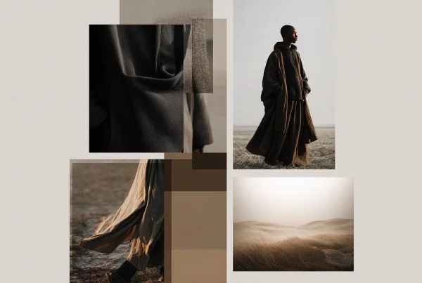 Farbpsychologie im Webdesign – Moodboard mit ruhiger Farbwelt und Marken-Bildsprache Soft Minimal