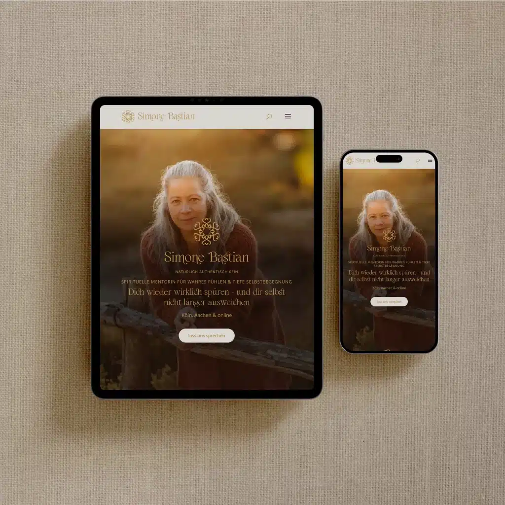 Spirituelles Webdesign mit professionellem Branding für Coaches