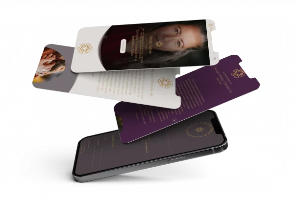 Branding für Coaches – Markendesign für Spirituelle Mentorin Simone Bastian auf Smartphone-Screens | CELA design
